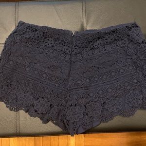 Urban outfitters Navy blue lace shorts